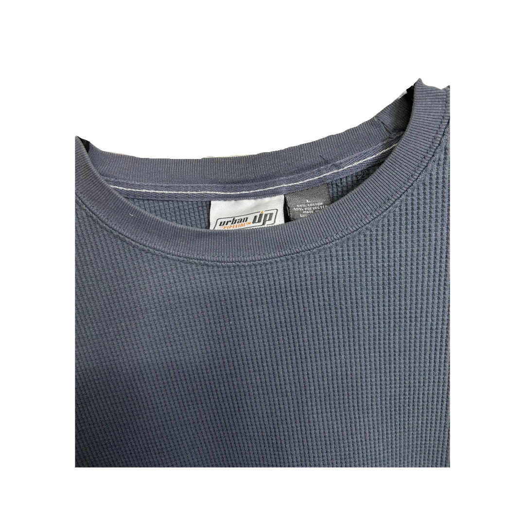 Blue Striped Knit Sweater