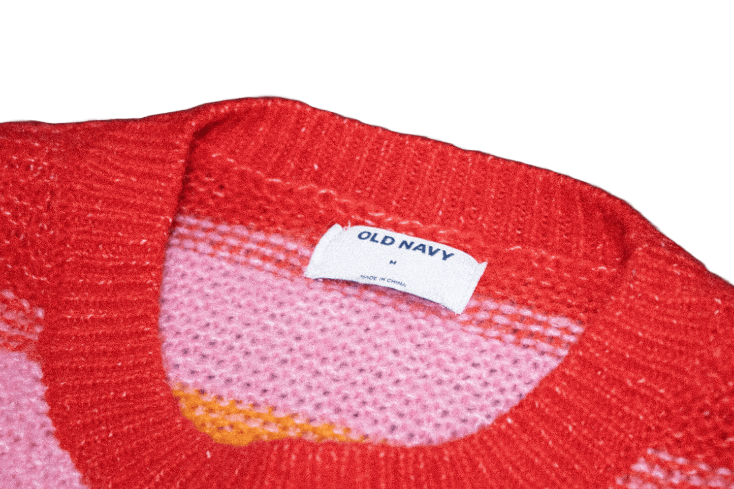 Textured Knit Rainbow Multicolored Wool Blend Swea