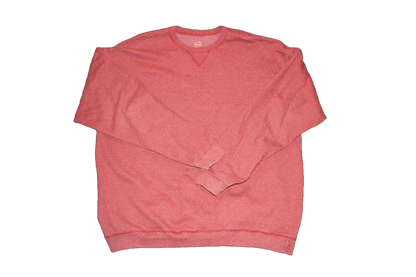Red Crew Neck Long Sleeve Sweatshirt