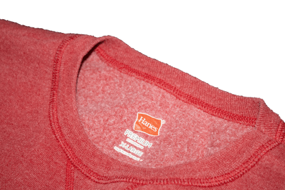 Red Crew Neck Long Sleeve Sweatshirt