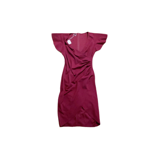 burgundy wrap dress