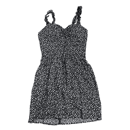 black and white floral dress