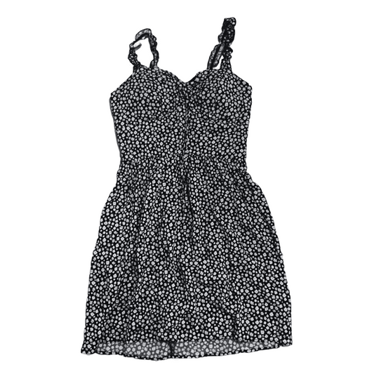black and white floral dress